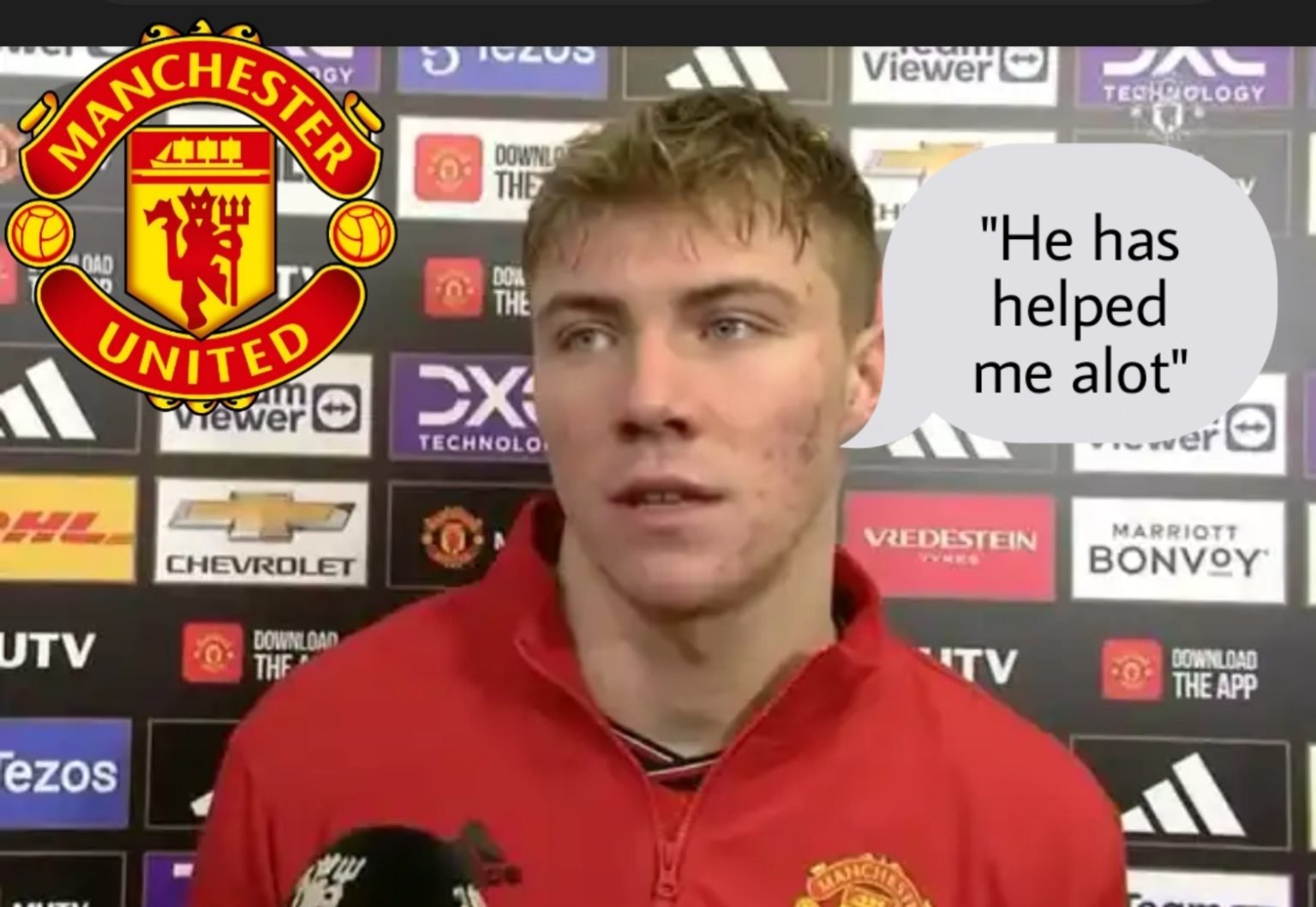 “I would have be frustrated without him here”: Man United striker Rasmus Hojlund praises ONE team-mate who he has been nothing without as he reveals what he has done to him to make him better goal scorer now